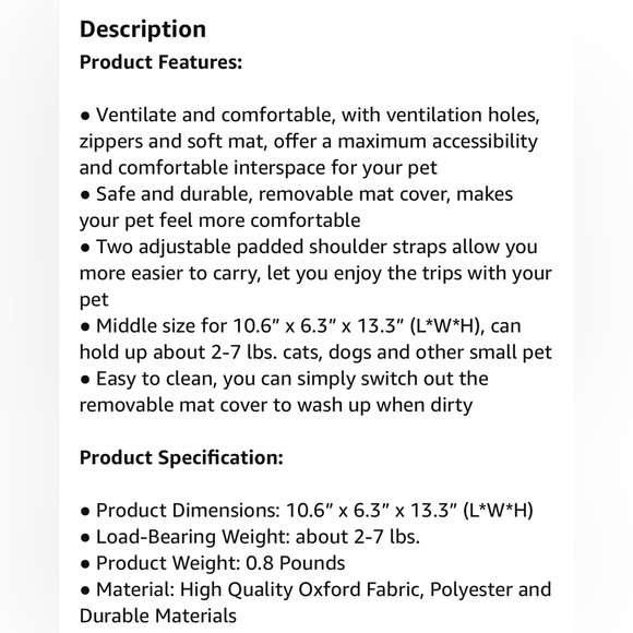 Dog Cat Front Carrier Backpack - Picture 8 of 8